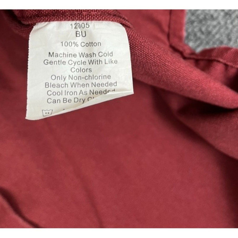 C.C. Filson Mens Button Up Shirt Long Sleeve Dark Red Double pockets Size S - Picture 8 of 9